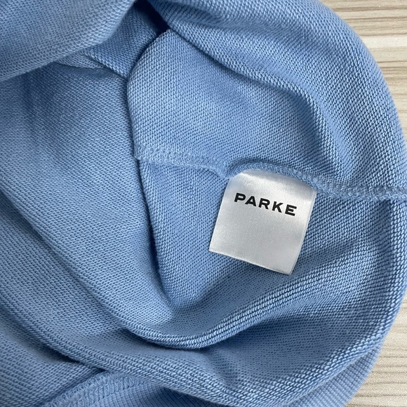 Light Blue PARKE Mock-Neck Pullover Sweatshirt - Picture 9 of 10